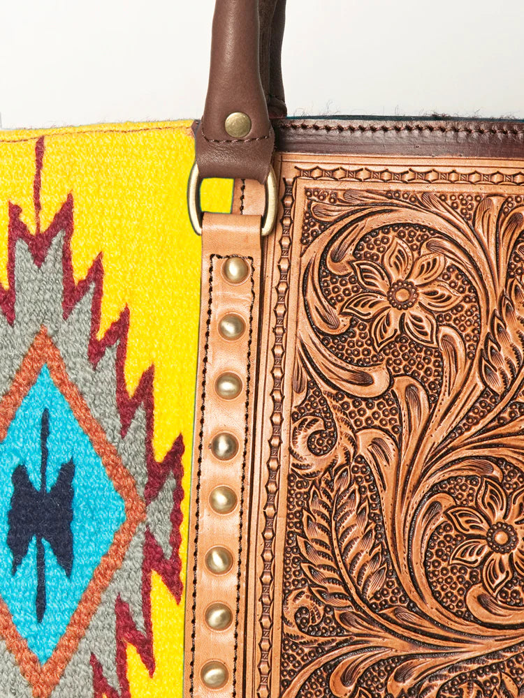 WESTERN LEATHER TOTE BY AMERICAN DARLING