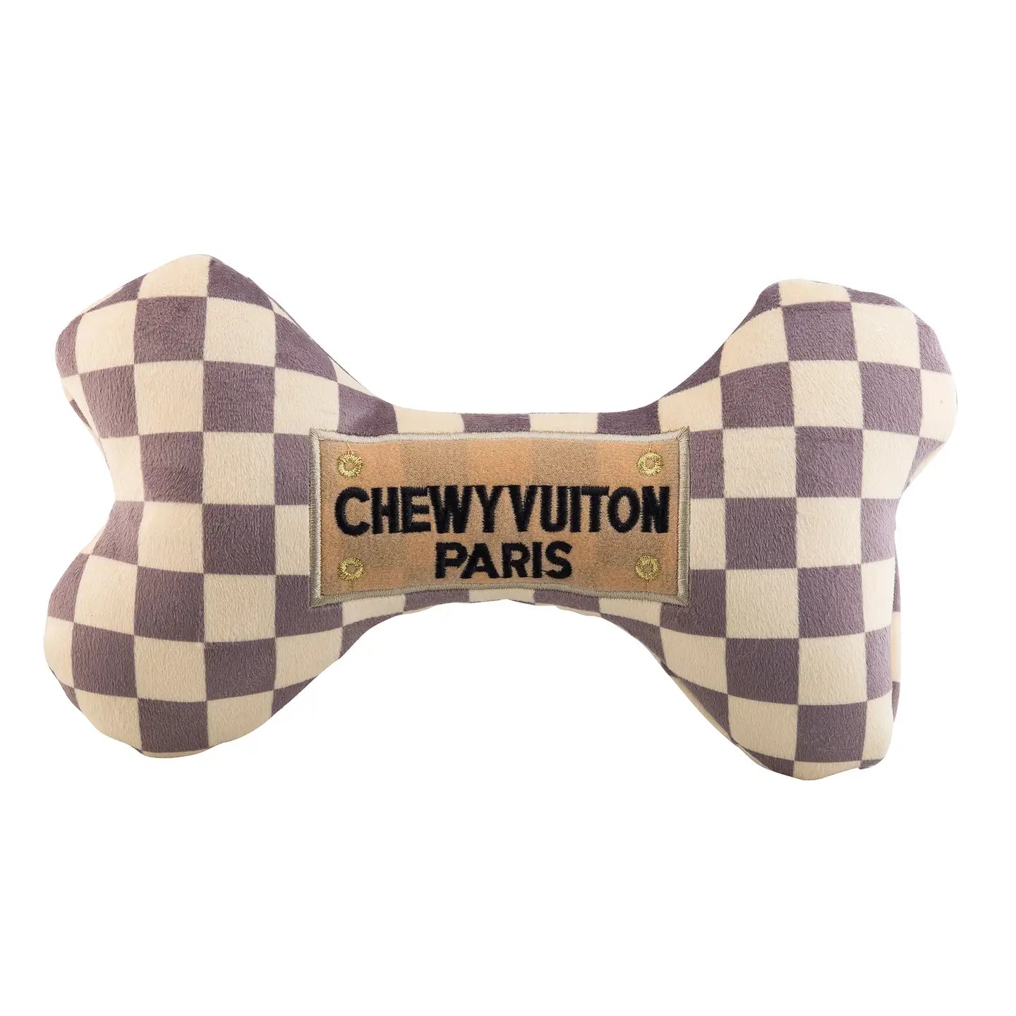 CHECKER CHEWY VUITON XL SQEAKER DOG TOY
