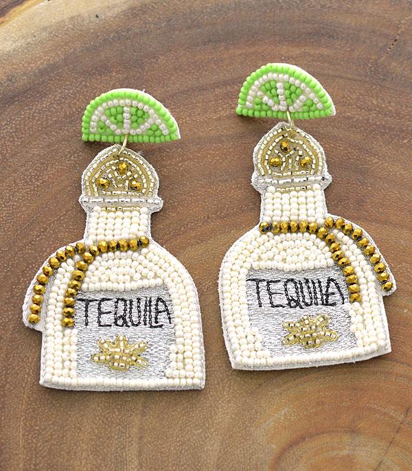 SEED BEAD TEQUILA EARRINGS