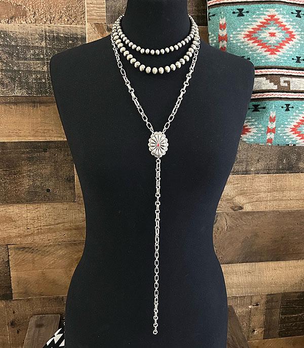 LARIAT LAYERED NECKLACE