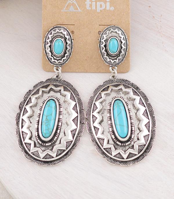 TURQUOISE STATEMENT EARRINGS