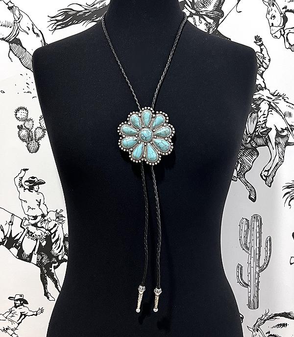 TURQUOISE CONCHO BOLO