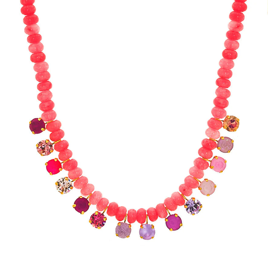 BONNIE NECKLACE IN DUSTY ROSE BY TOVA