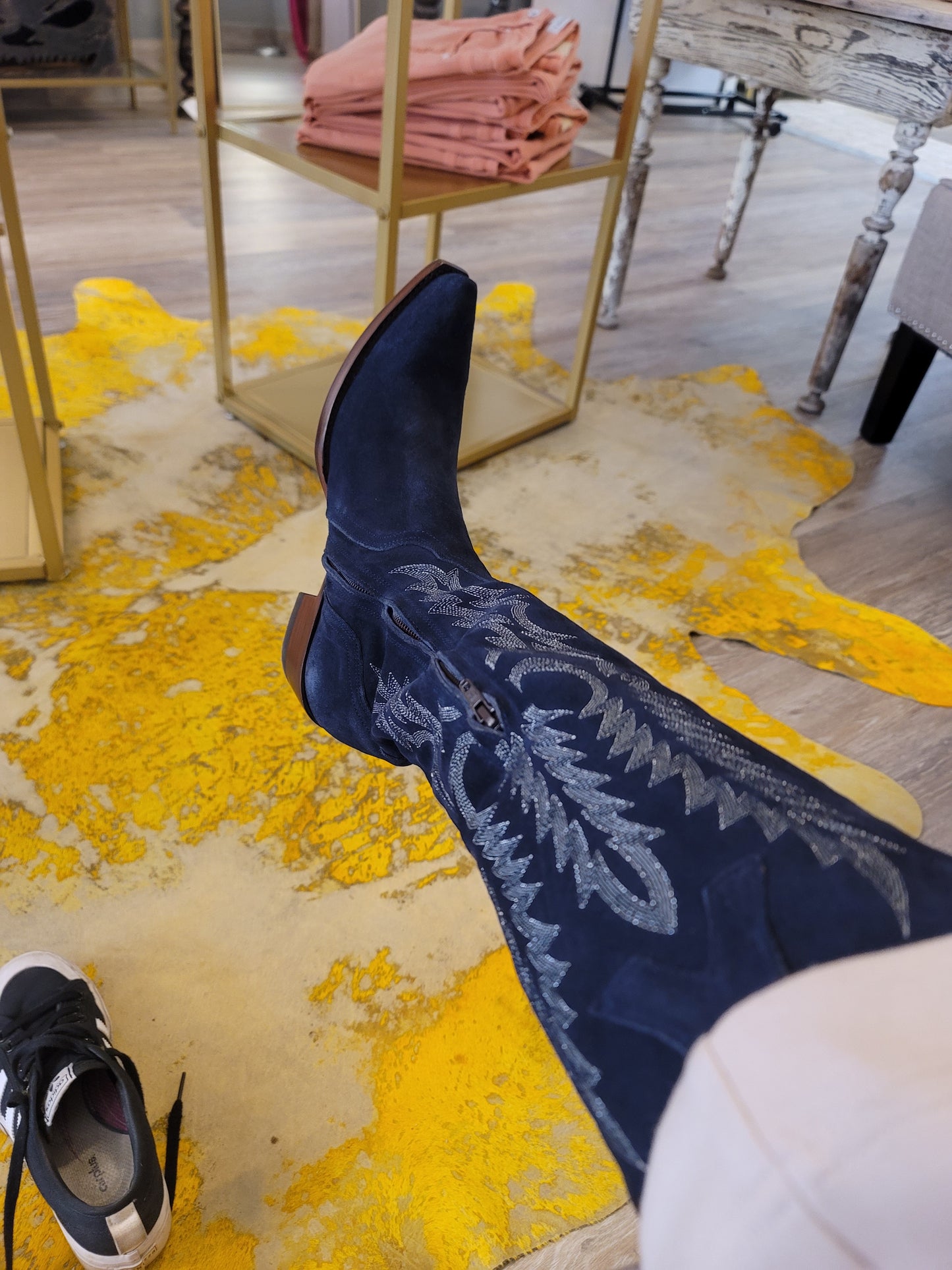 MAYRA BLUE SUEDE BOOTS BY OLD GRINGO