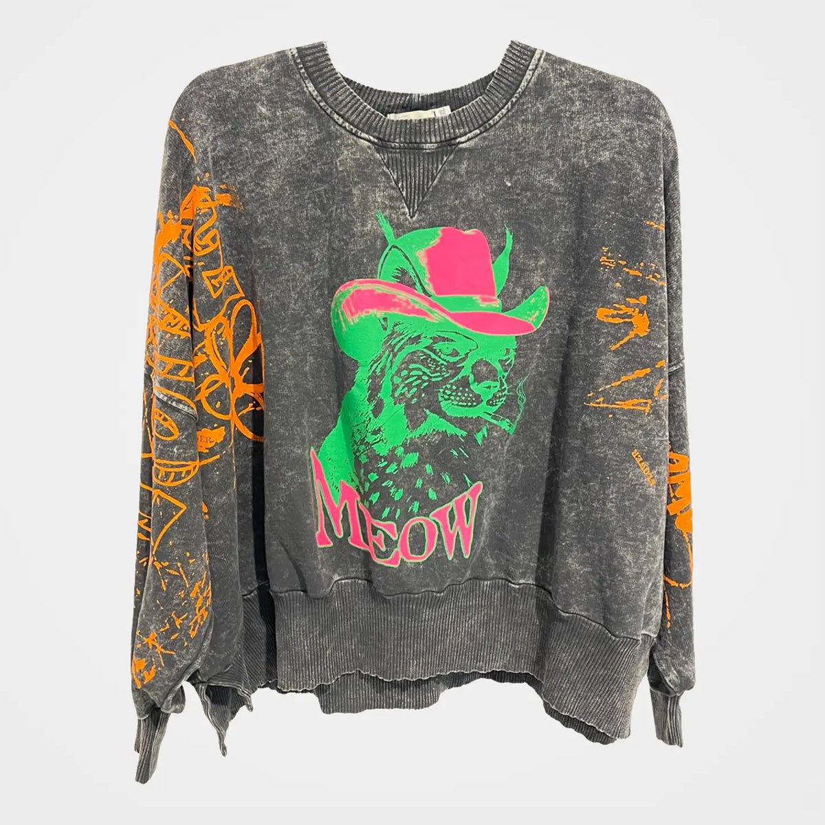 OVERSIZED SWEATSHIRT WITH COOL CAN GRAFFITI BY I LOVE LINEN