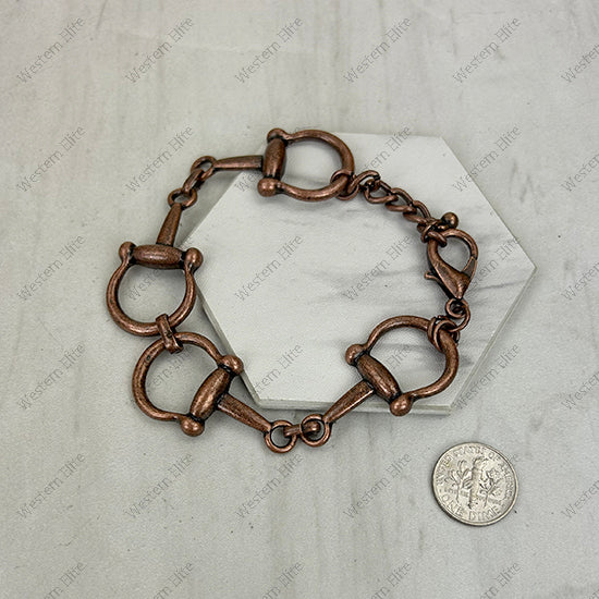 COPPER HORSE BIT BRACELET