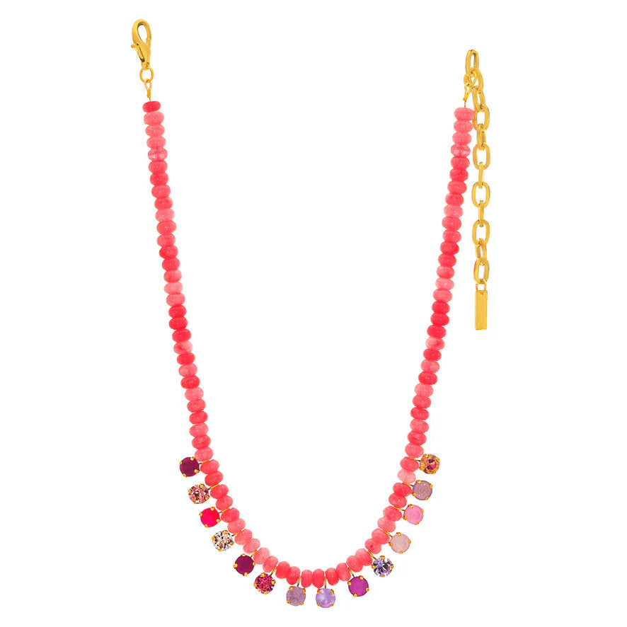 BONNIE NECKLACE IN DUSTY ROSE BY TOVA