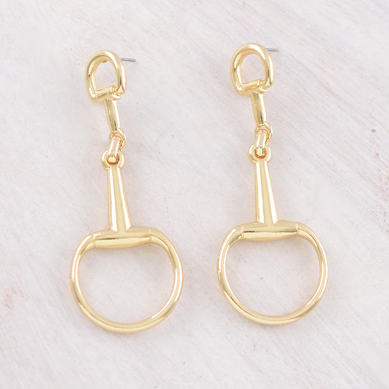 GOLD HORSEBIT EARRINGS