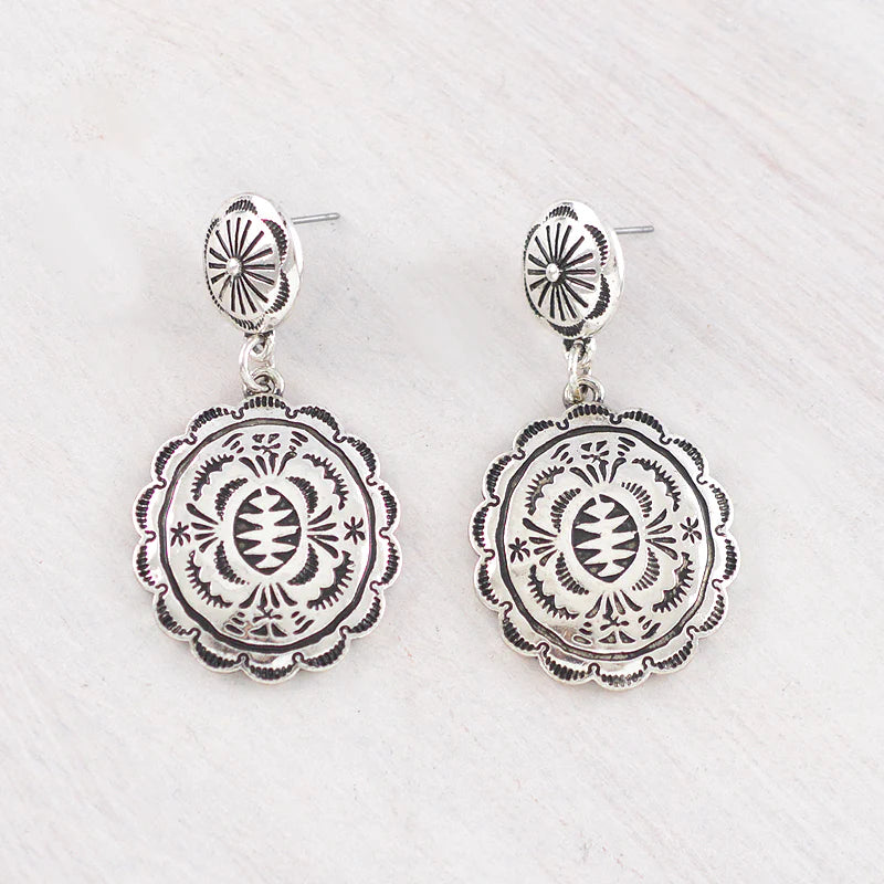 CONCHO DANGLE EARRINGS
