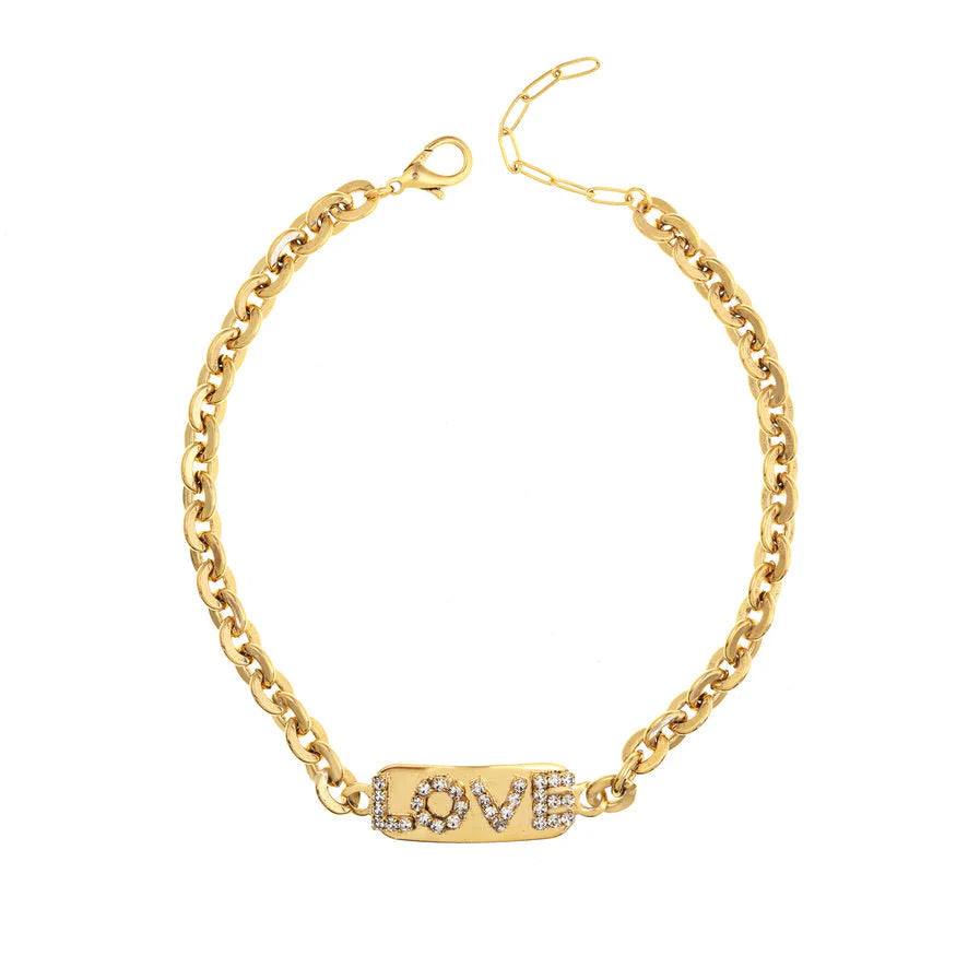 LOVE ID NECKLACE IN GOLD BY TOVA