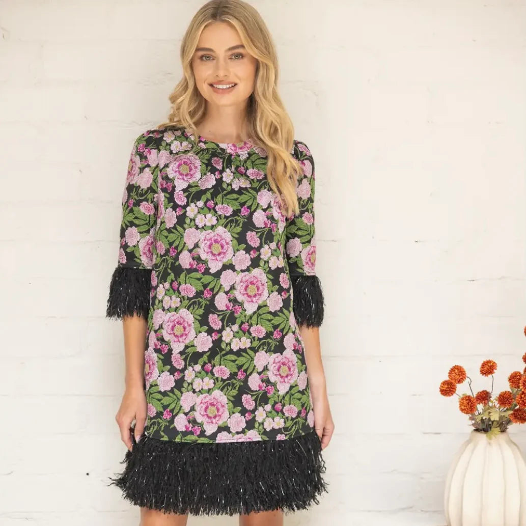 PARTY TIME JACQUARD DRESS