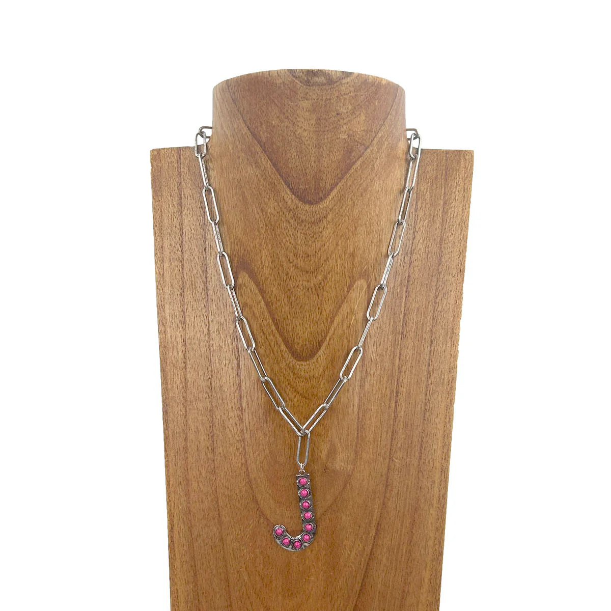 PINK INITIAL NECKLACES