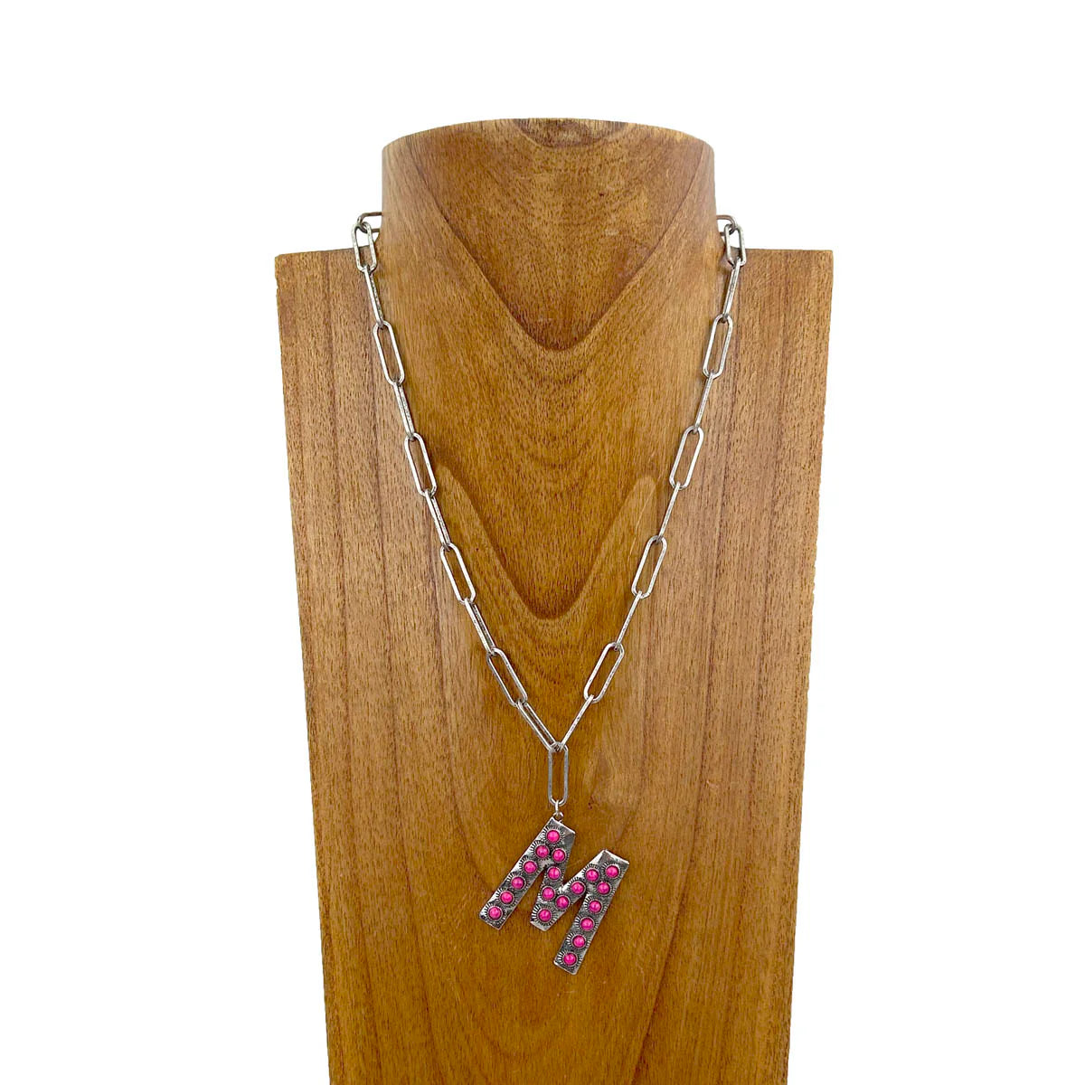 PINK INITIAL NECKLACES