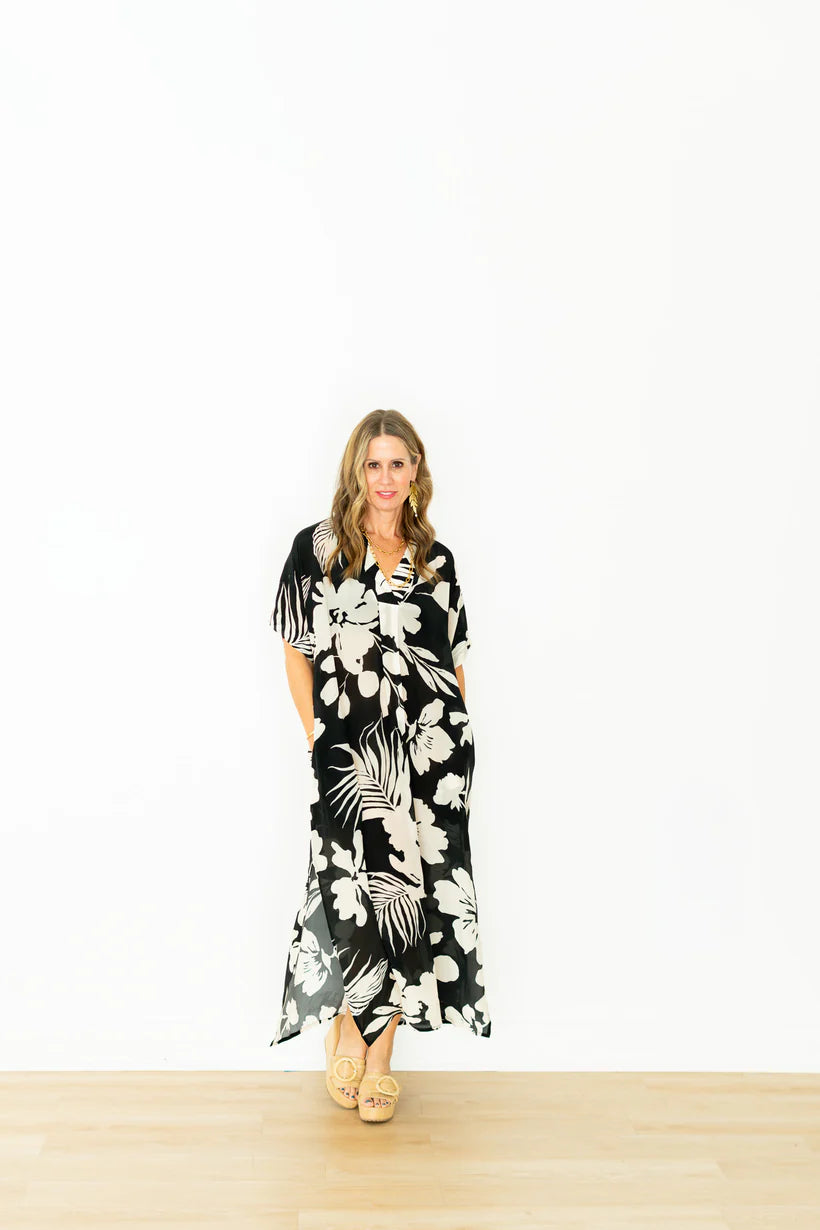 TROPICS V NECK DRESS
