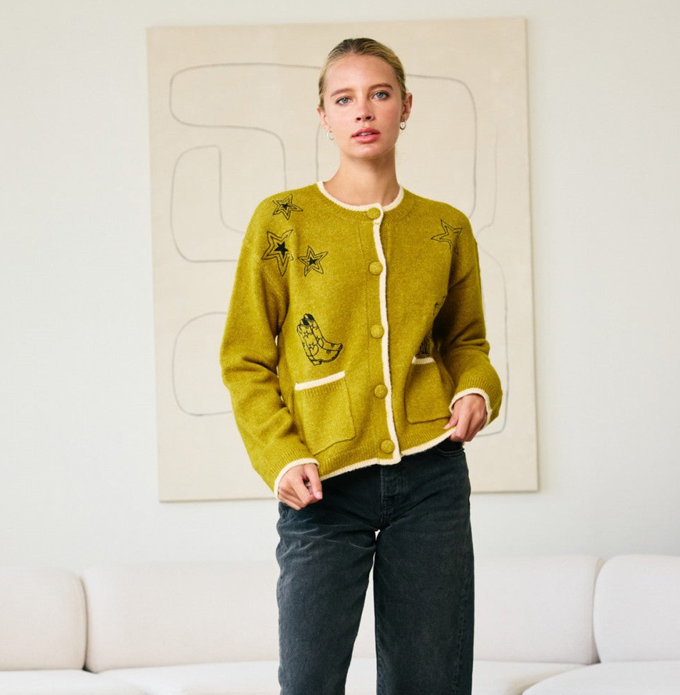 WESTERN STAR EMBROIDERED SWEATER