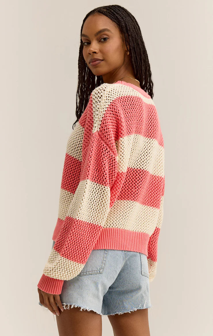 BROADBEACH STRIPE SWEATER IN STARFISH BY Z SUPPLY