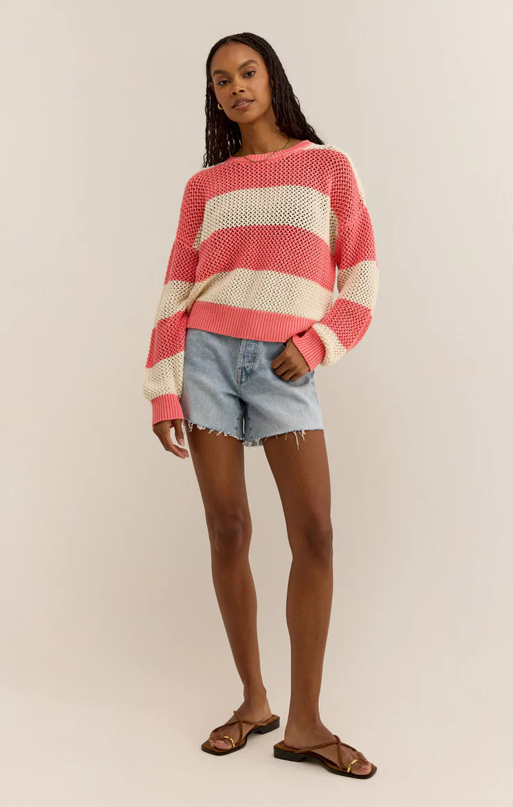 BROADBEACH STRIPE SWEATER IN STARFISH BY Z SUPPLY