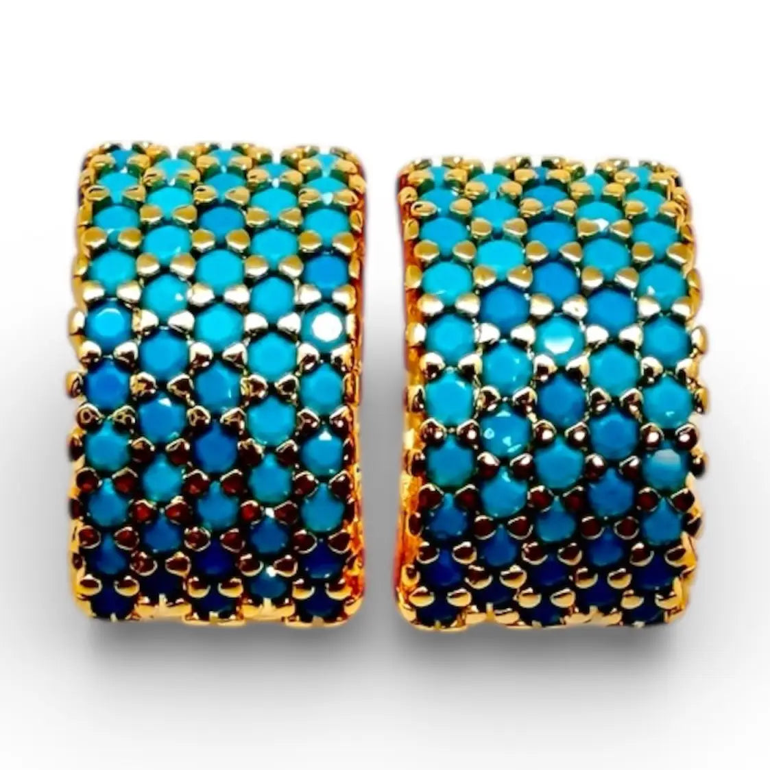 BLUE STONE HOOPS