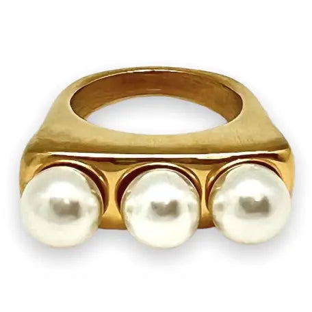 TRI PEARL RING