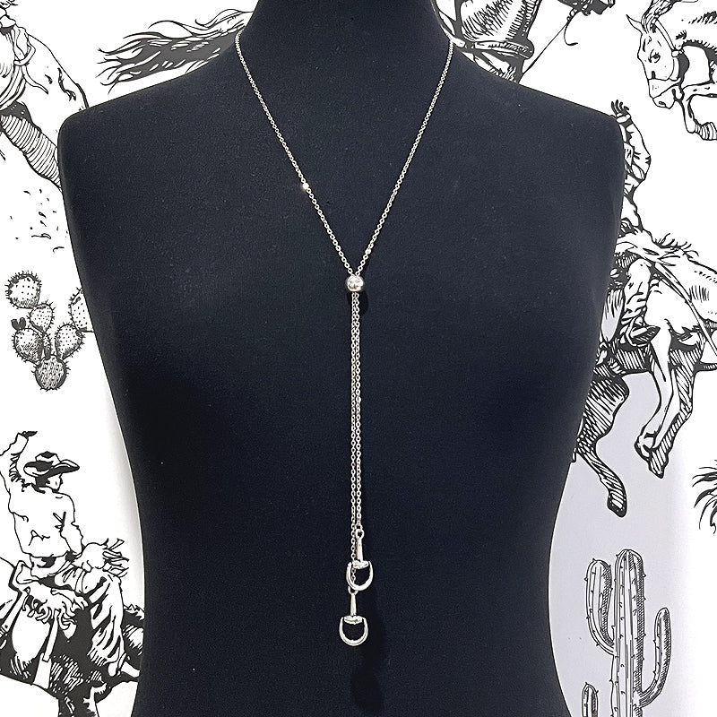 SILVER HORSE BIT LARIAT
