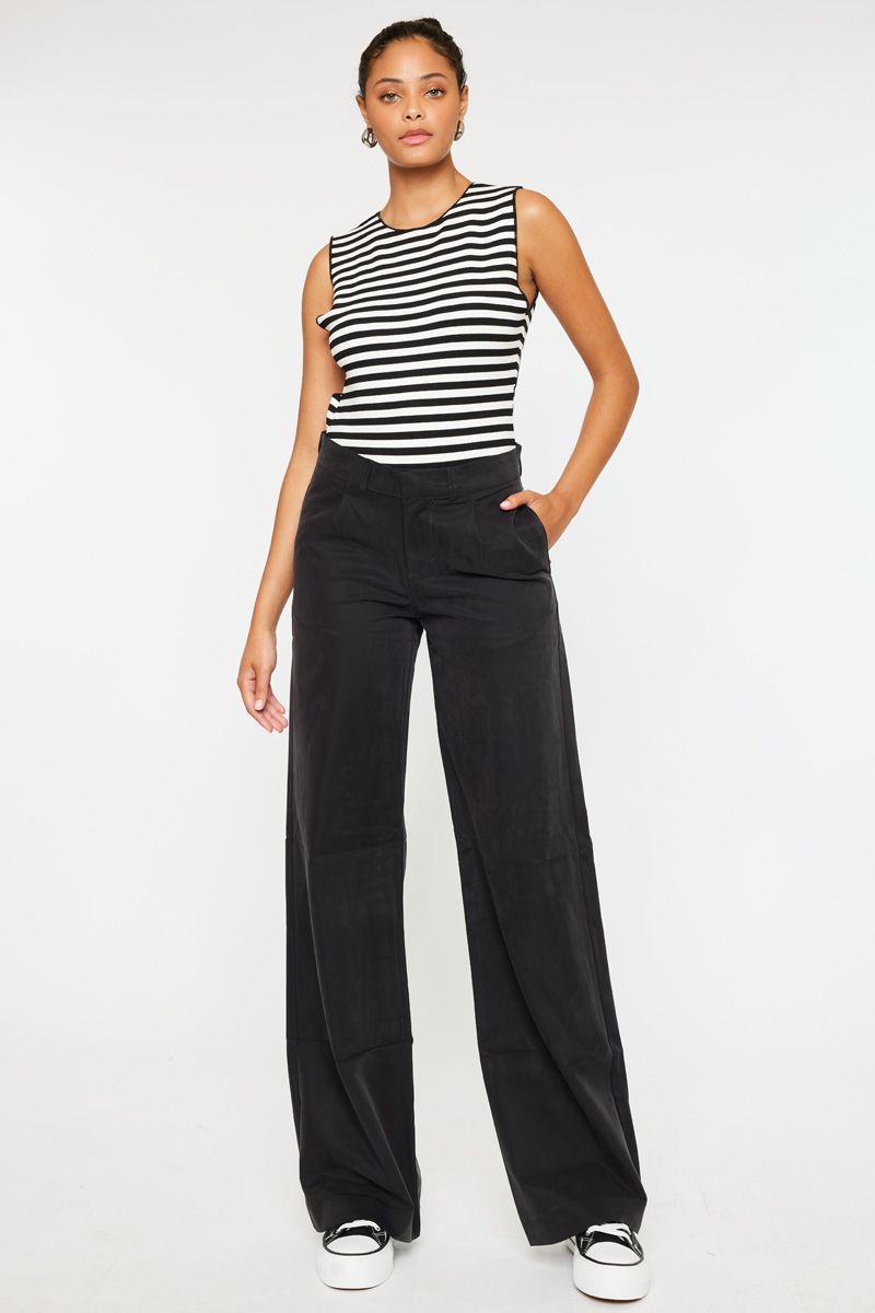 BLACK WIDE LEG PANTS BY KANCAN