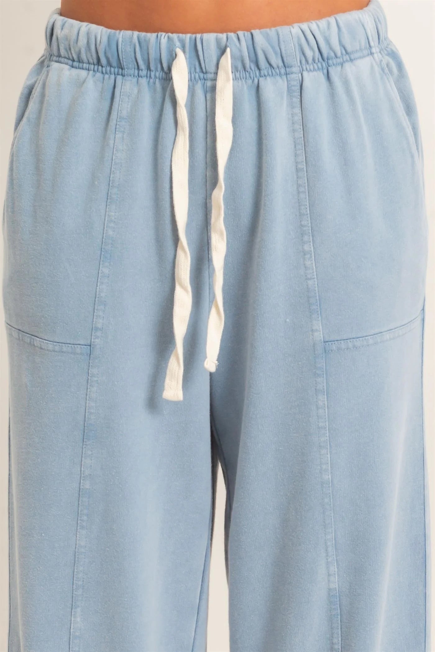 ACID WASH DUSTY BLUE SWEATPANTS