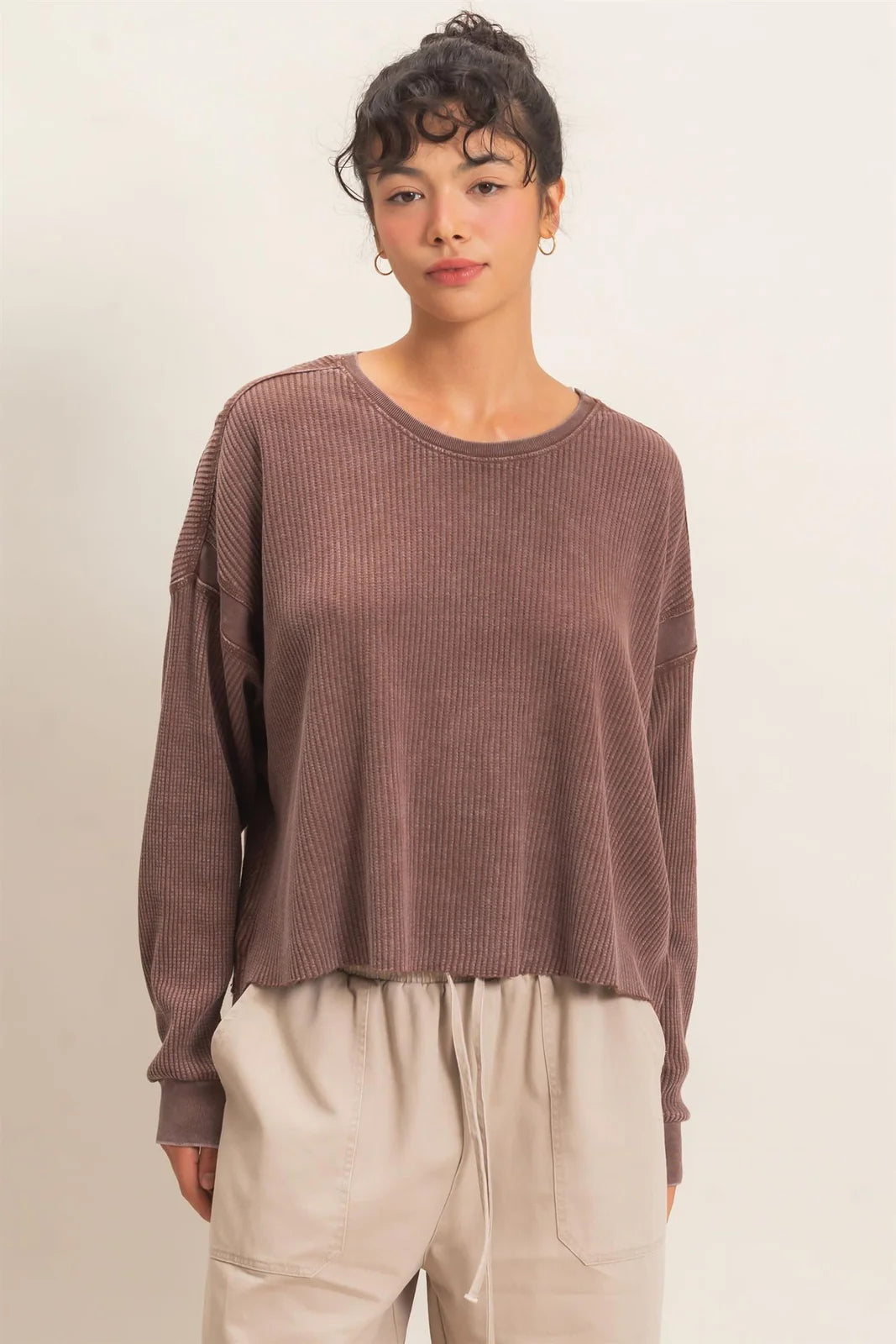 OPEN BACK WAFFLE TOP