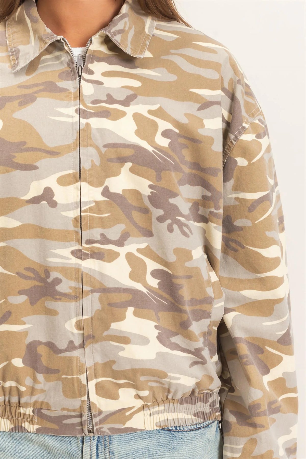 CAMO ZIP-UP JACKET