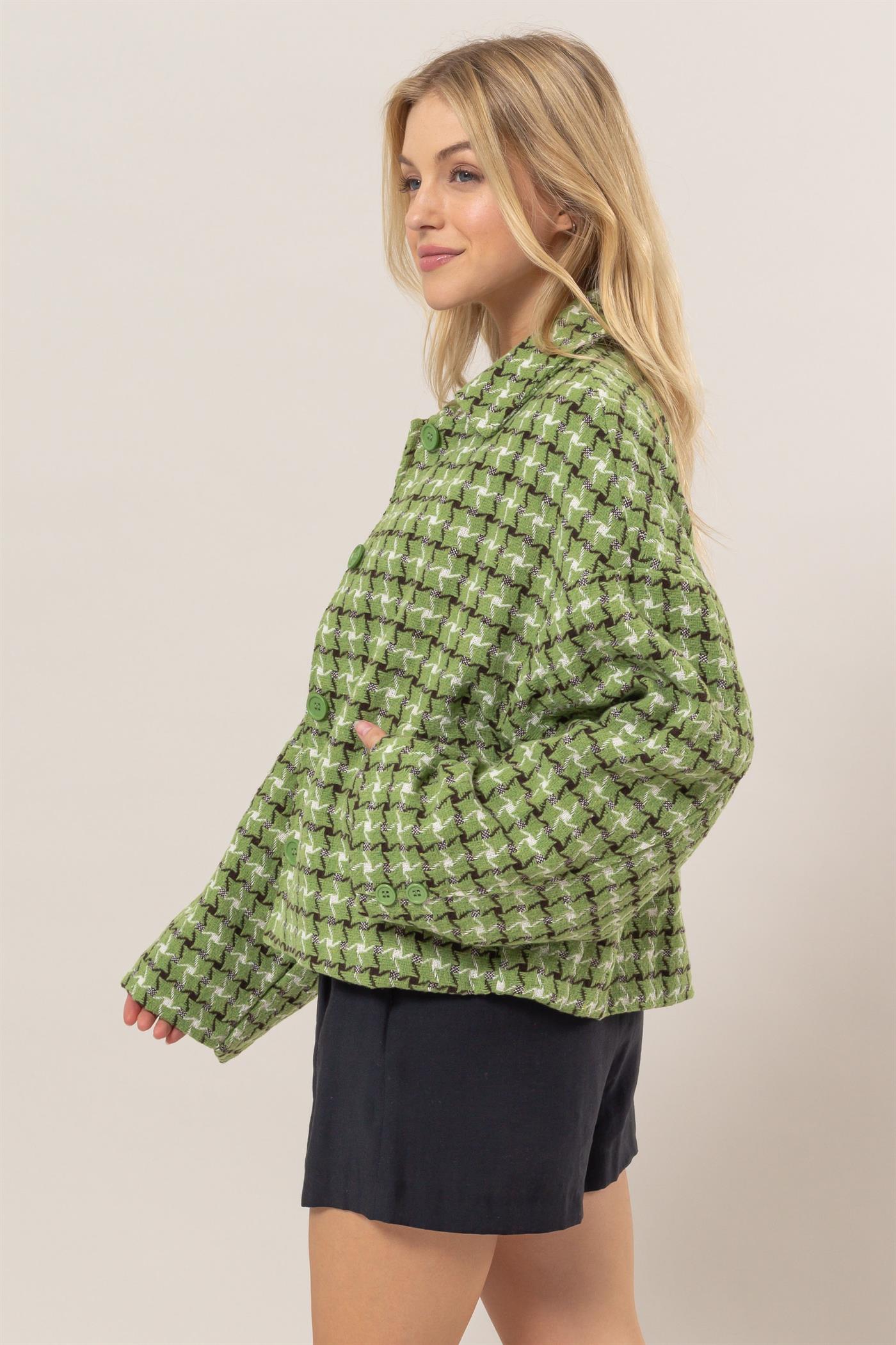 TWEED PLAID JACKET