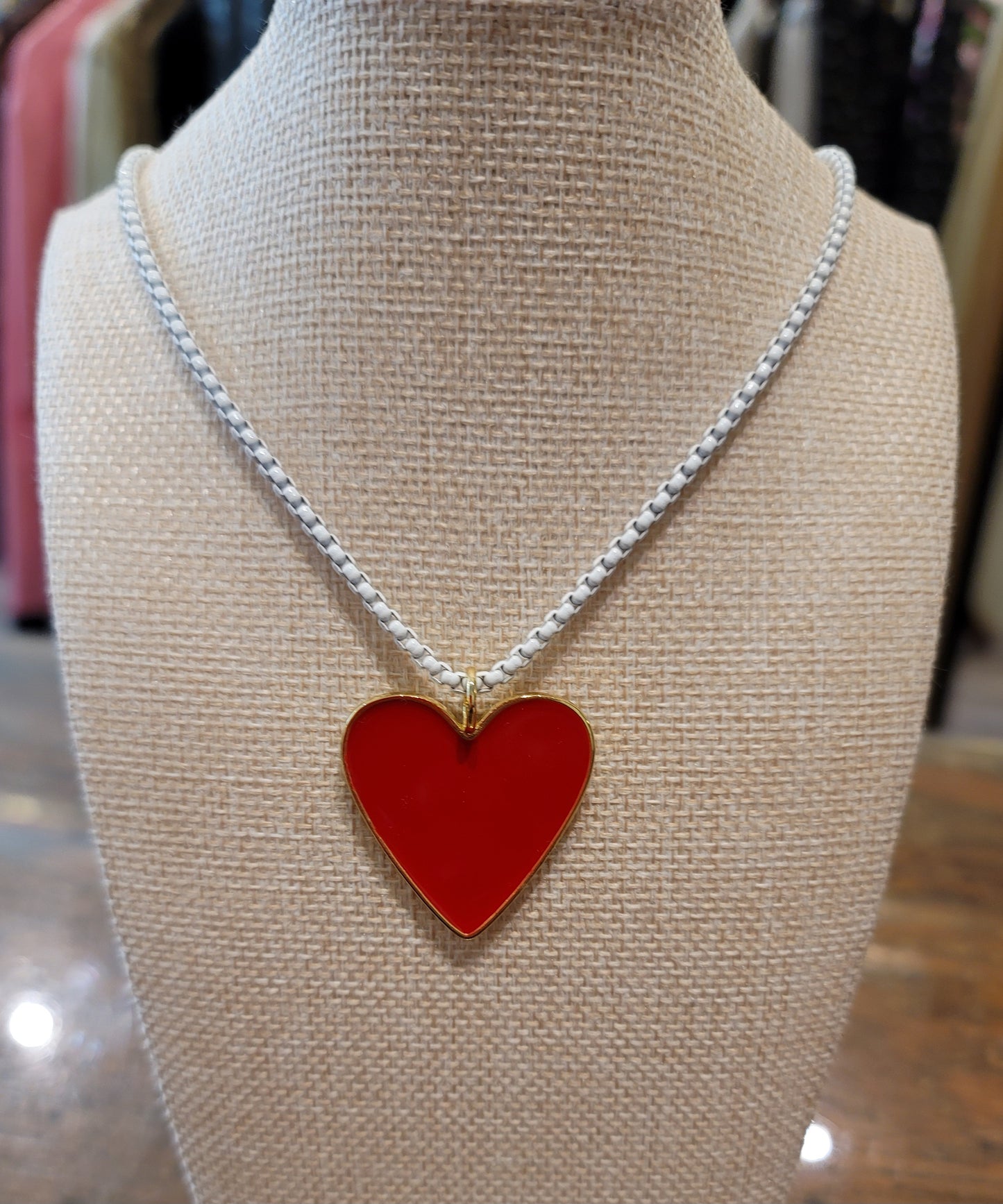 ENAMEL HEART CHARM - 2 COLORS