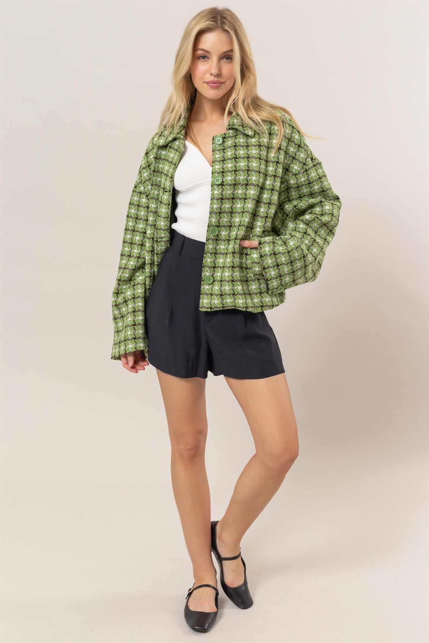 TWEED PLAID JACKET