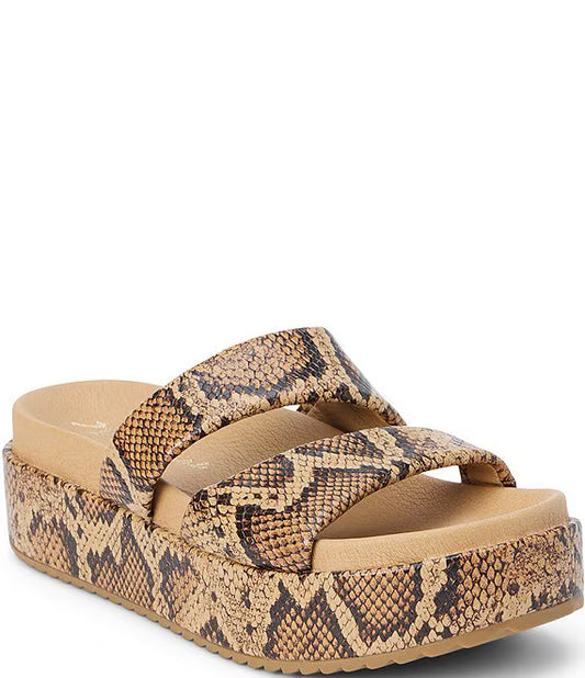 BLAINE SNAKE EMBOSSED SANDAL BY MATISSE
