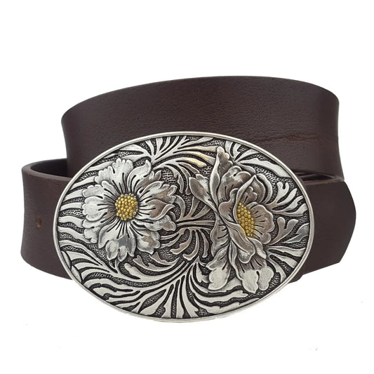 BELT WITH SUNFLOWER BUCKLE