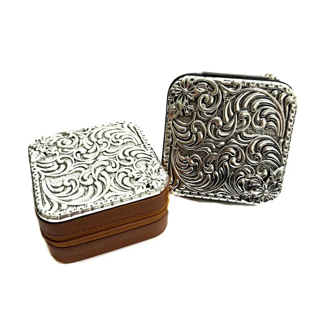 WESTERN ETCHED JEWELRY BOX