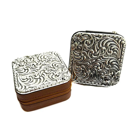 WESTERN ETCHED JEWELRY BOX
