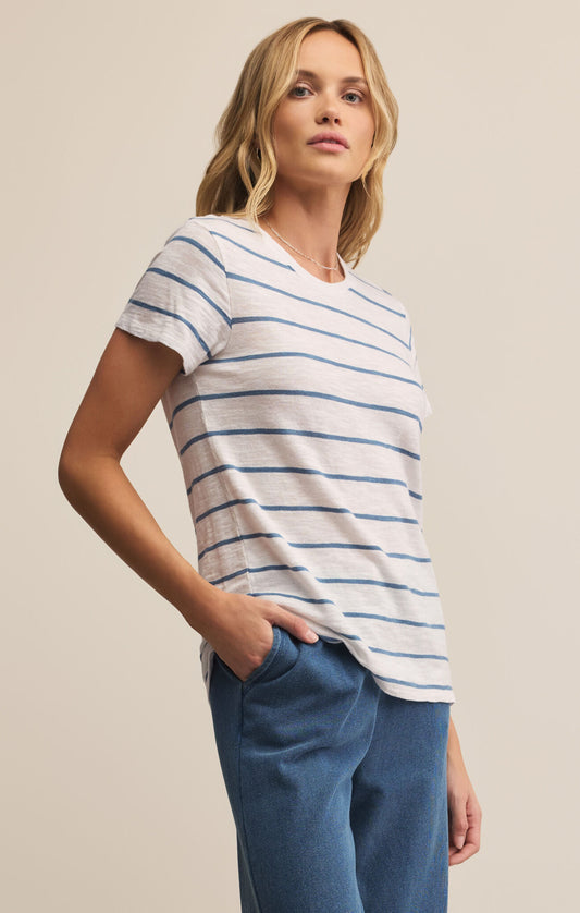 FOUNDATION STRIPE TEE IN BOATHOUSE BY Z SUPPLY
