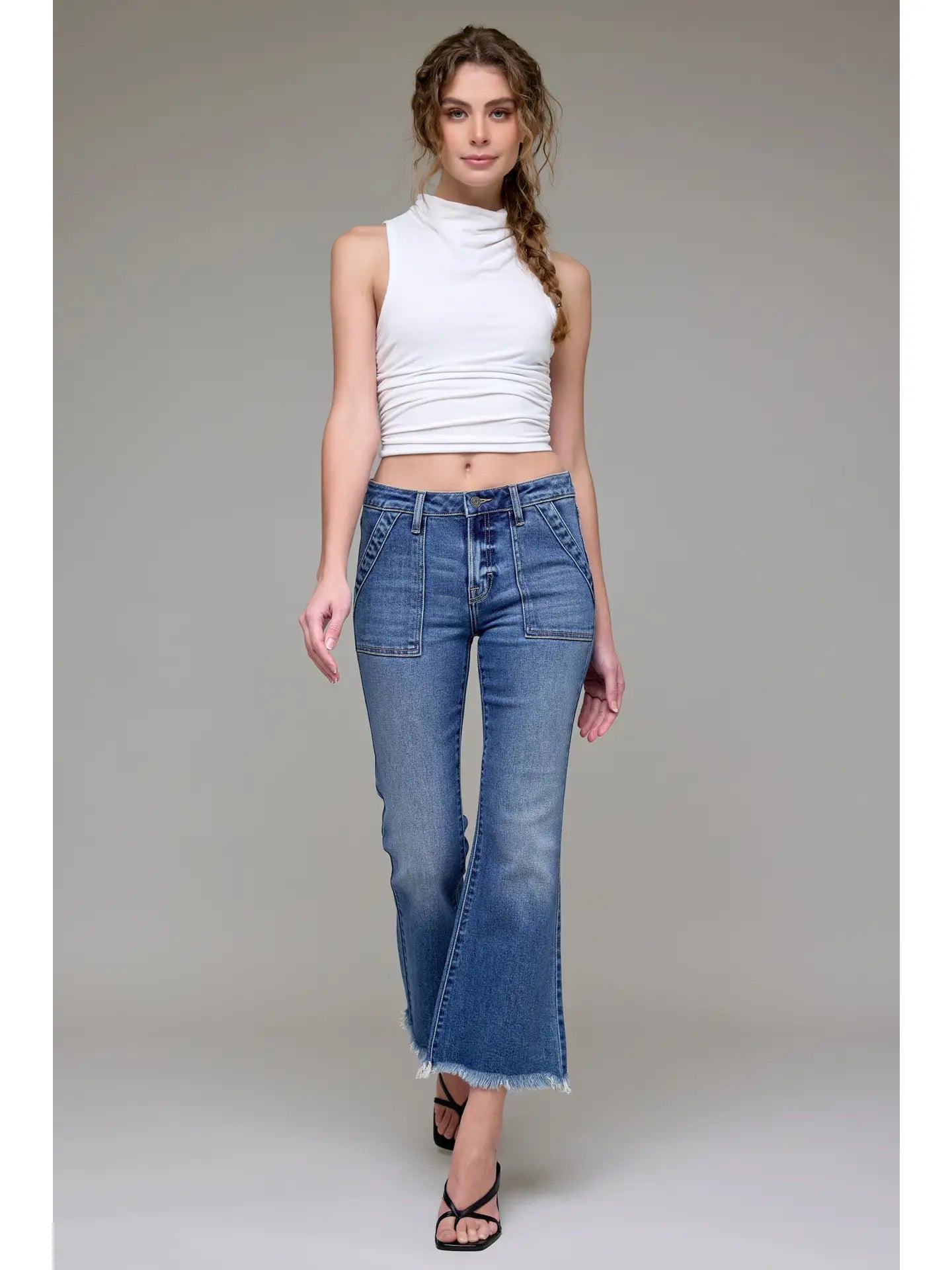 HAPPI CROP FLARE JEANS BY HIDDEN JEANS