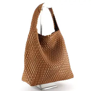 VEGAN WOVEN TOTE - 3 COLORS