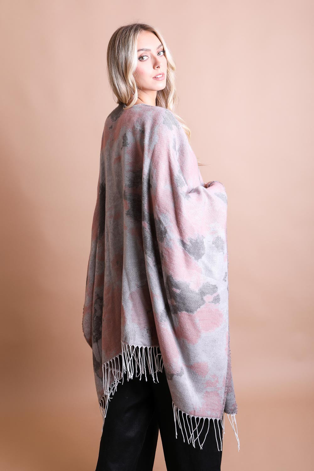 PINK MARBLE PRINT WRAP