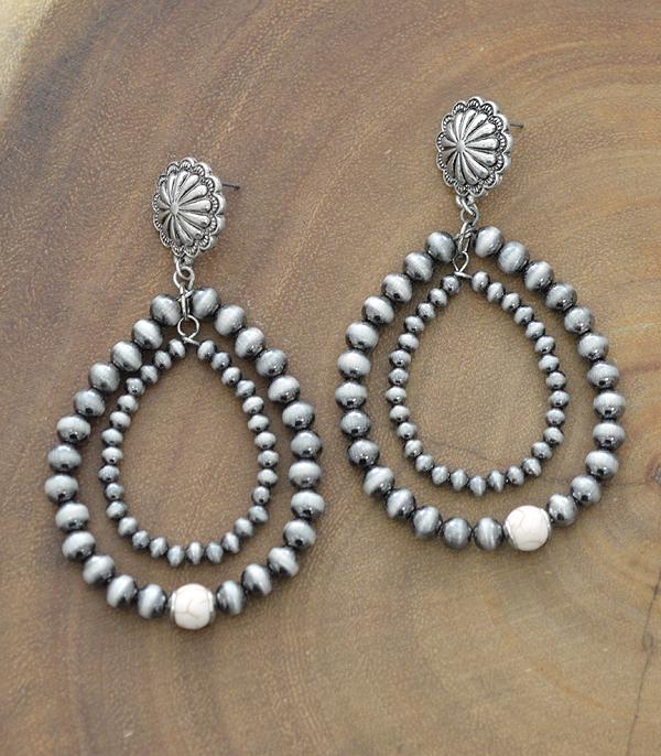 NAVAJO PEARL TEARDROP EARRINGS