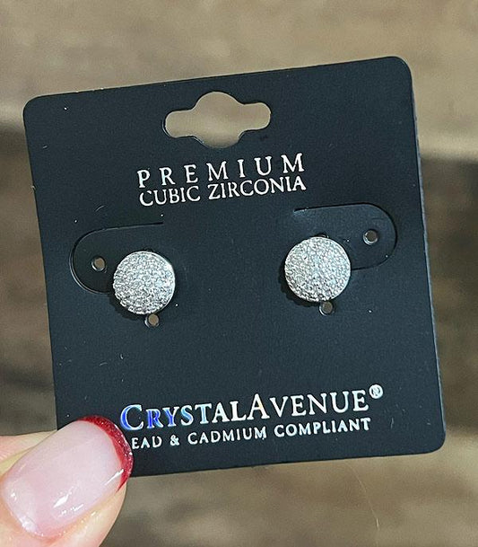 CUBIC ZIRCONIA STUD EARRINGS