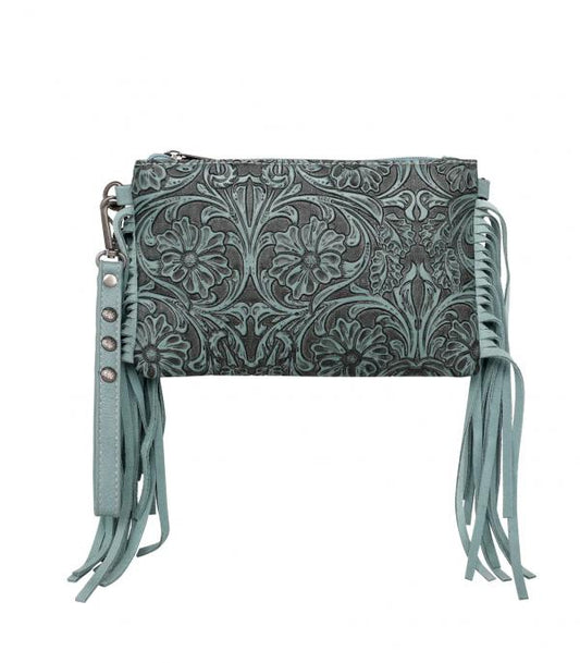 BABY BLUE MONTANA WEST TOOLED CROSSBODY