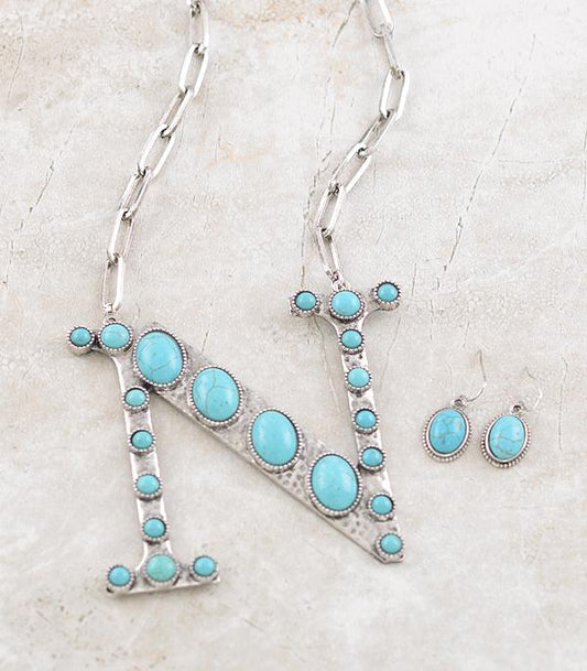 XTRA LARGE TURQUOISE INITIAL