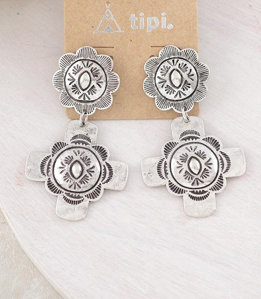 WESTERN CONCHO EARRINGS