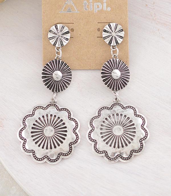 WESTERN CONCHO STATEMENT EARRINGS