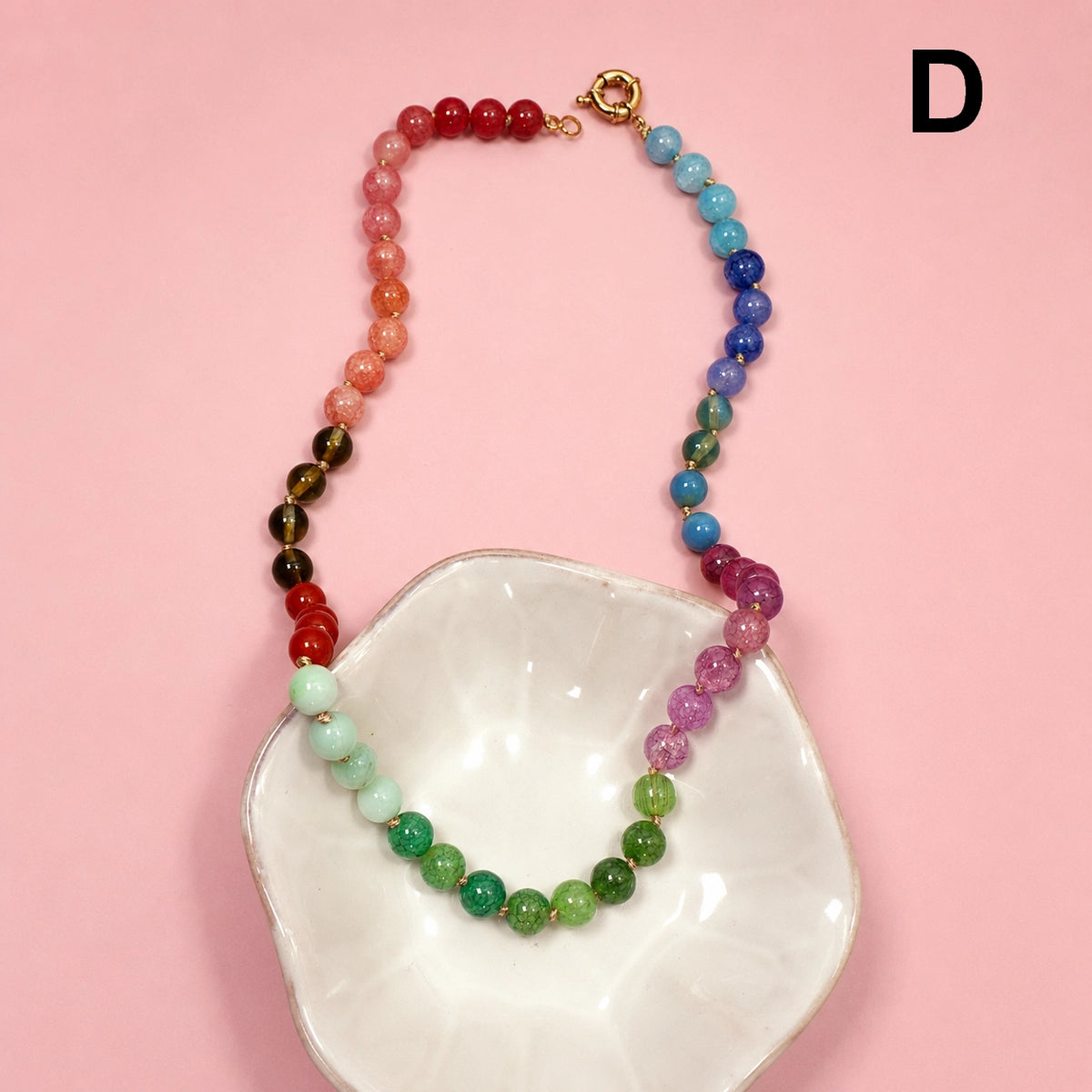 NATURAL STONE NECKLACE - 3 COLORS
