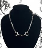 SILVER WESTERN HORSEBIT NECKLACE