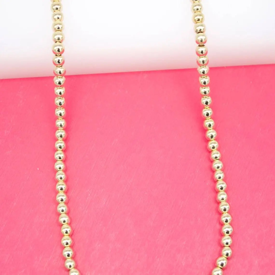 GOLD BEAD NECKLACE - 2 SIZES