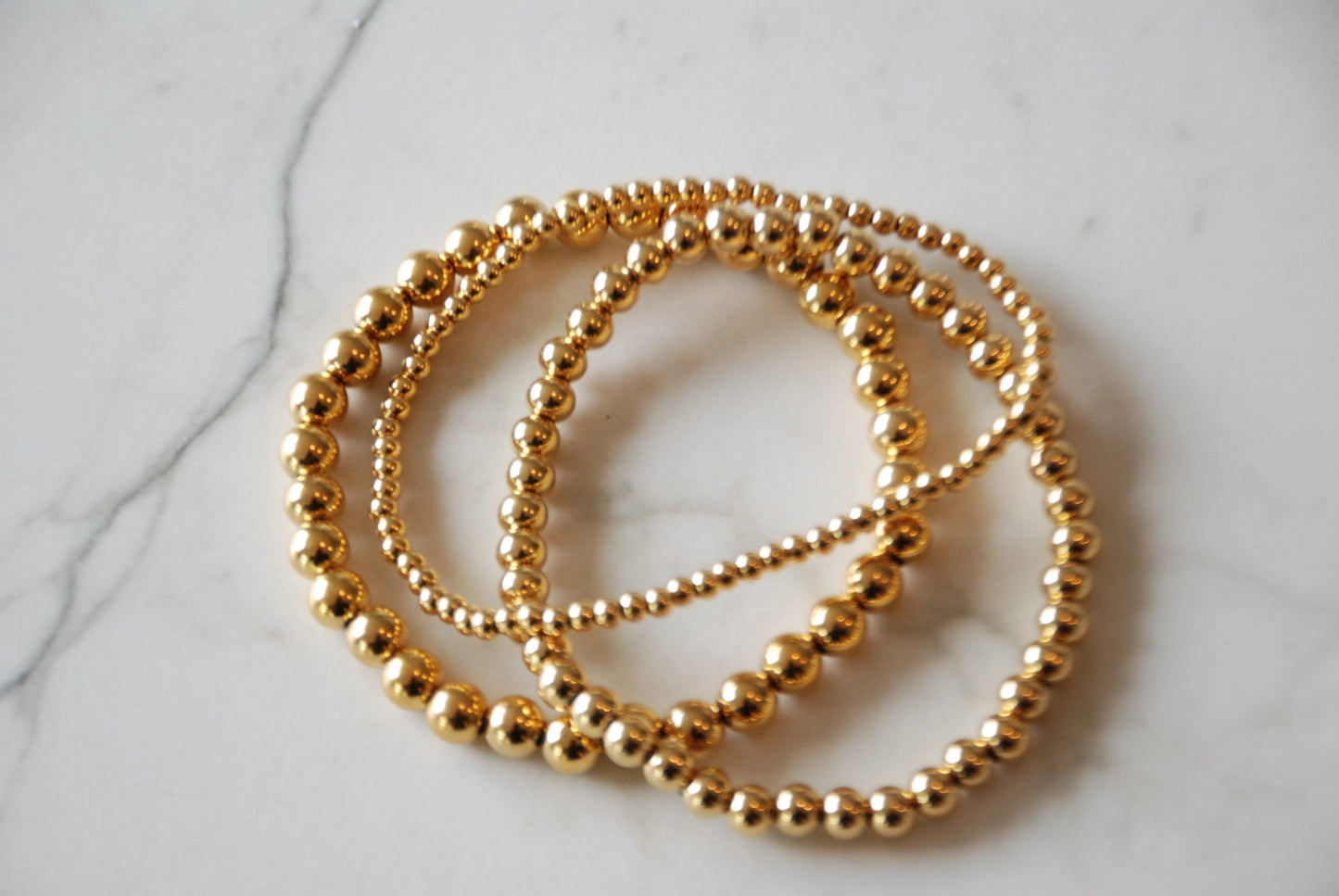 HARLOW GOLD BEADED BRACELET - 4 SIZES