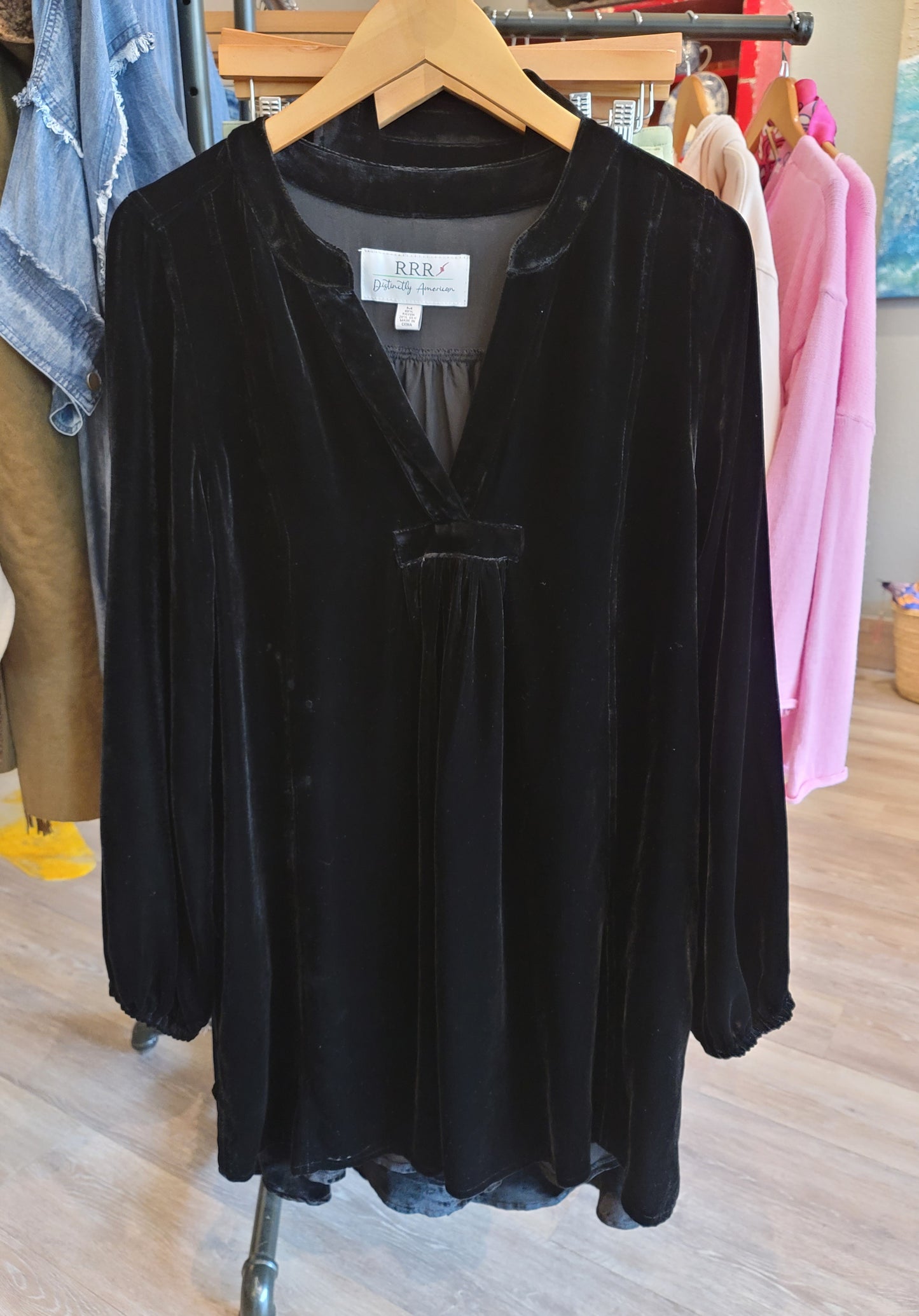 SILK VELVET TUNIC DRESS